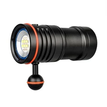 TrustFire – lampe de poche DF50 pour plongée sous marine, torche LED haute luminosité, 6500 Lumens, vidéo photoraphie, 100m