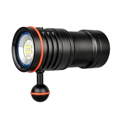 TrustFire – lampe de poche DF50 pour plongée sous marine, torche LED haute luminosité, 6500 Lumens, vidéo photoraphie, 100m 