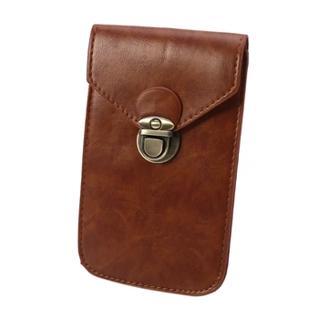 

Mens Leather Small Hook Fanny Waist Bag Hip Bum Pack Phone Cigaretee Pouch