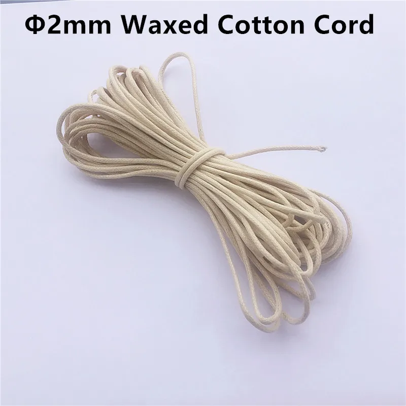 

DIY Rope 50meters 2.0mm Waxed Twisted Waxed Cotton String Line Thread Cord For Silicone Baby Teether Beads Necklace Jewelry