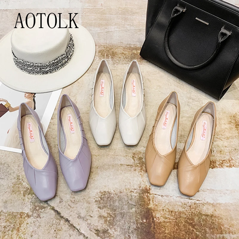 

Women Heels Spring Shoes Female Square Heels Comfortable Fashion Dress Square Toe Women Autumn 2020 New Arrivals Pumps