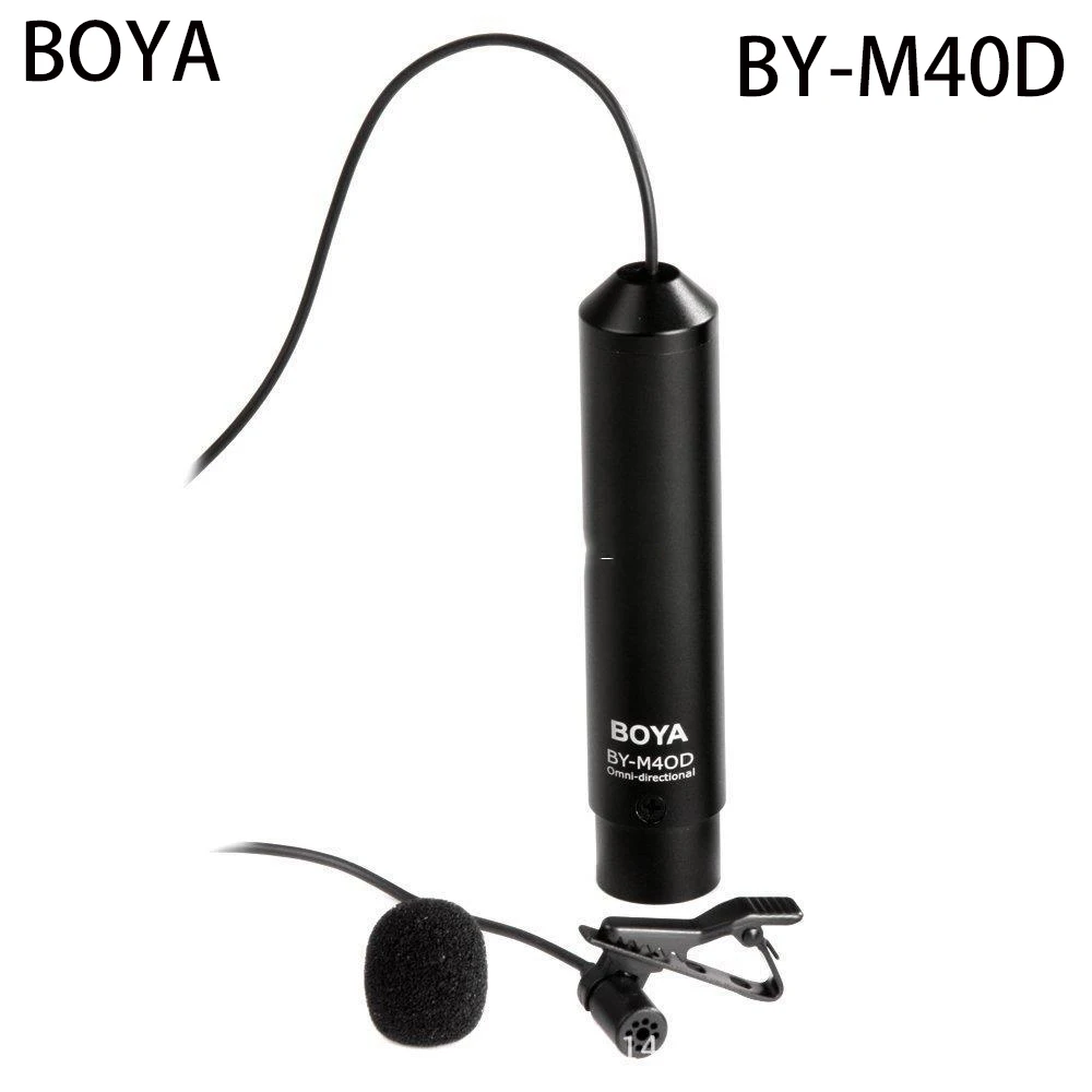 BOYA BY-M40D Mic Omni-directional Lavalier Microphone for Sony Camcorder Audio Recorders Video Camera | Электроника