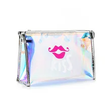 Женская модная сумка, прозрачная косметичка, дорожная косметичка, на молнии, органайзер для макияжа, сумочка для туалетных принадлежностей, студенческий пенал