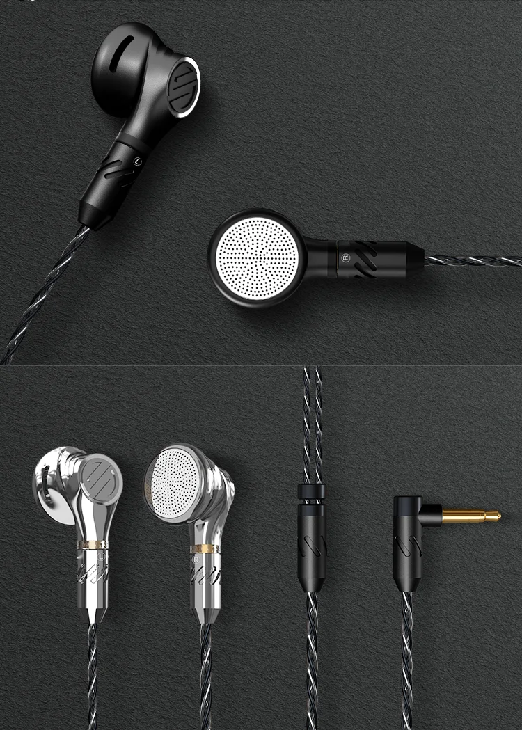 BGVP DX5 cabeza plana enchufe аурикулярный Металл auriculares estereo mus Mmcx auriculares de alta calidad DIY auriculares