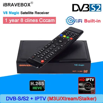 

iBRAVEBOX V8 Magic DVB S2 Satellite receiver built-in WIFI Support IPTV box Clines Spain MPEG4 H.265 Youtube TV Decoder