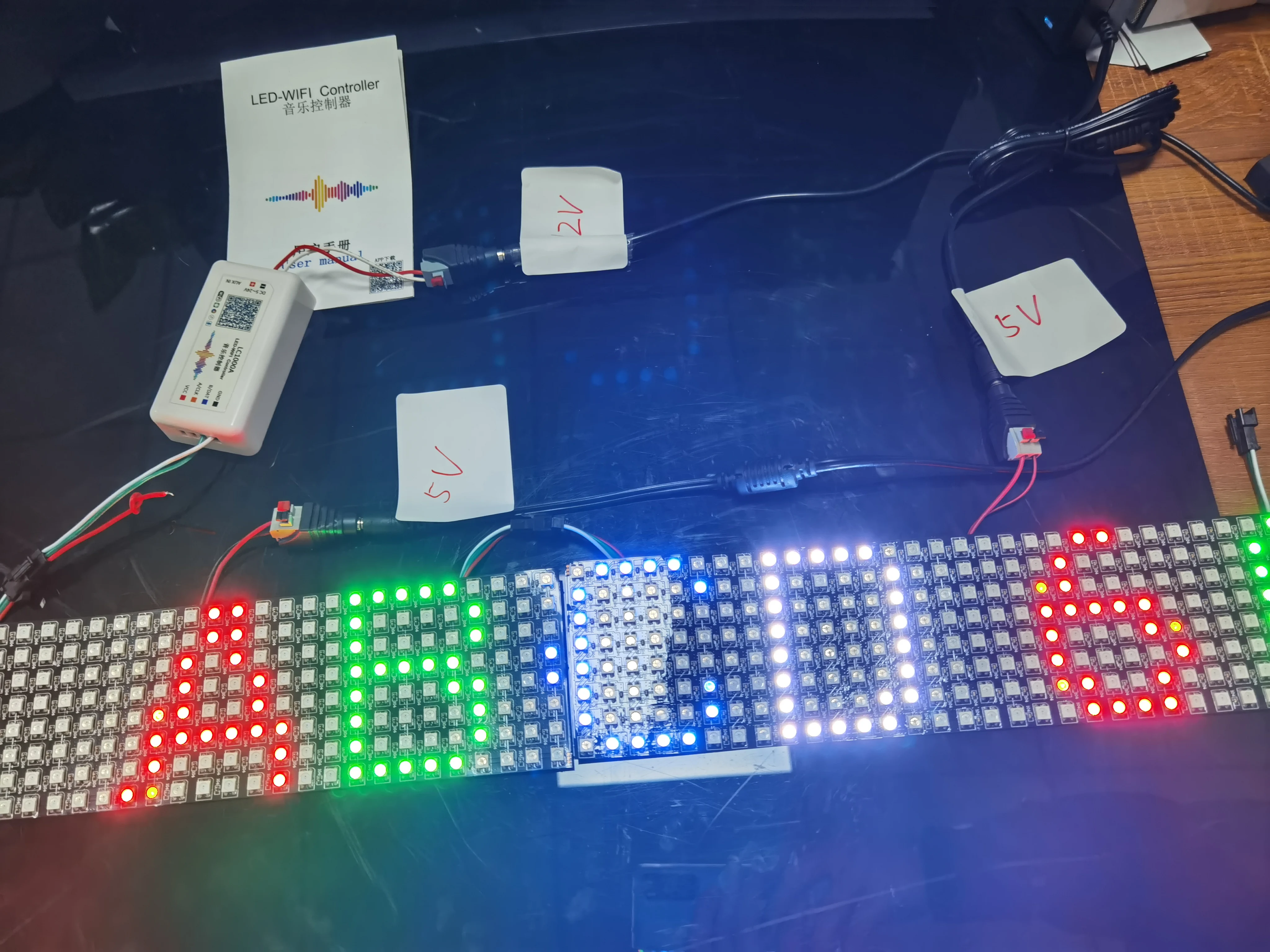 Ws2812b Led Strip Matrix Music Controller,support Bluetooth, 55 OFF