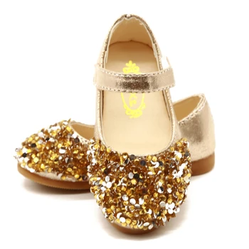 

Girls Flash Diamond Decoration Princess Sandals Children's Shoes Little Girl High Heels Dance Performance Crystal Sandals