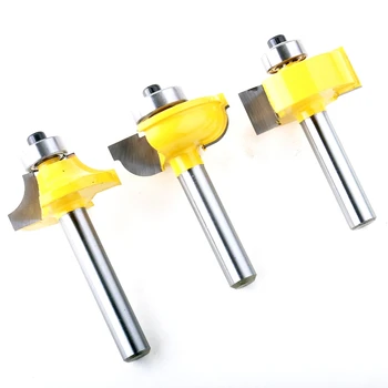 

3PC 8mm Shank Glass Door Router Bits Round-Over Bead Set Tenon Cutter for Woodworking Tools