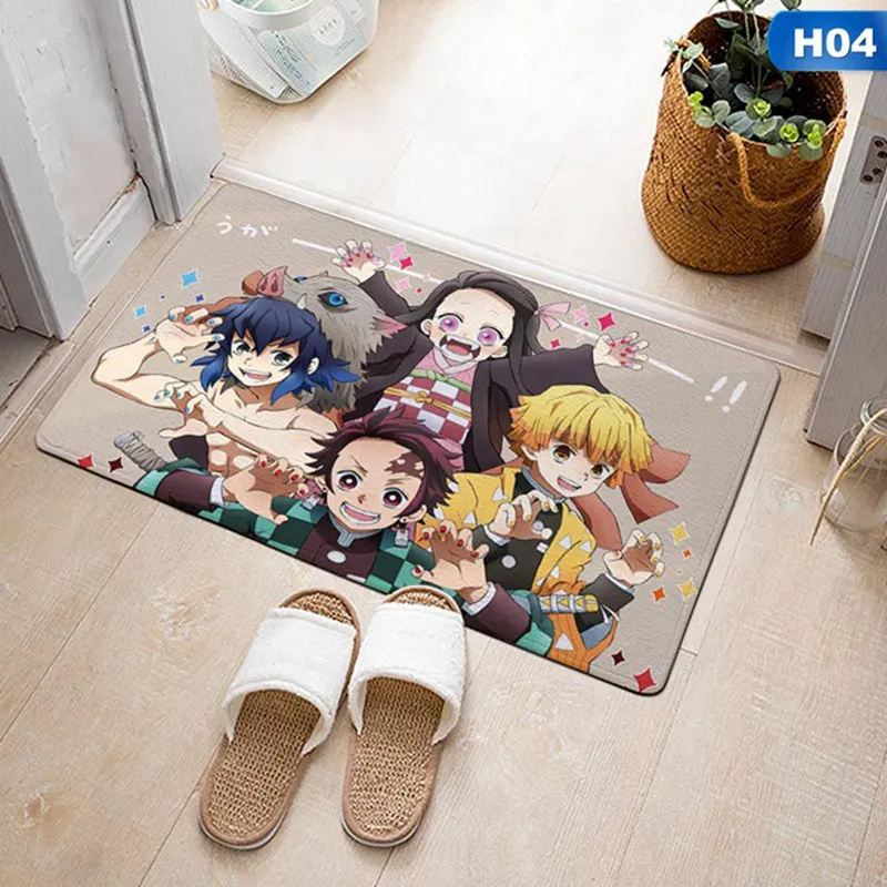Японский мультяшный коврик Kimetsu No Yaiba с принтом для дома, коврик для кухни, коврик для дома, для улицы, приветствуется, для ванной комнаты, Противоскользящие коврики - Цвет: 4