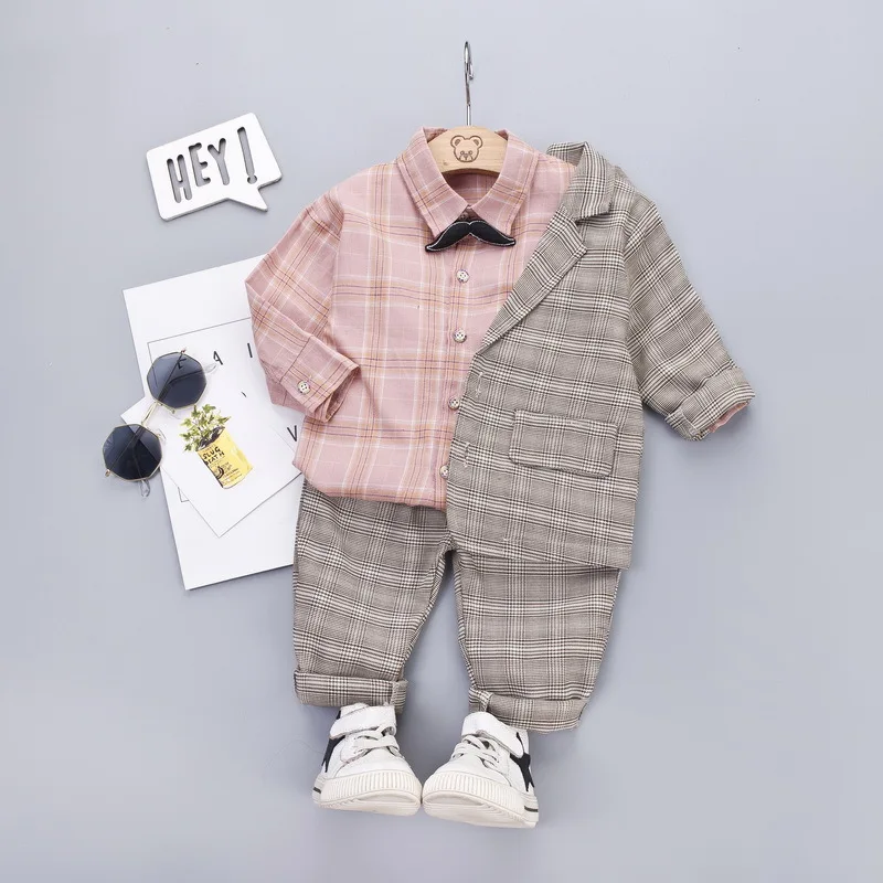 Owligbaby/комплекты одежды для маленьких мальчиков хлопковое пальто+ рубашка+ штаны, 3 предмета, Свадебный спортивный костюм для маленьких мальчиков, Костюм Джентльмена