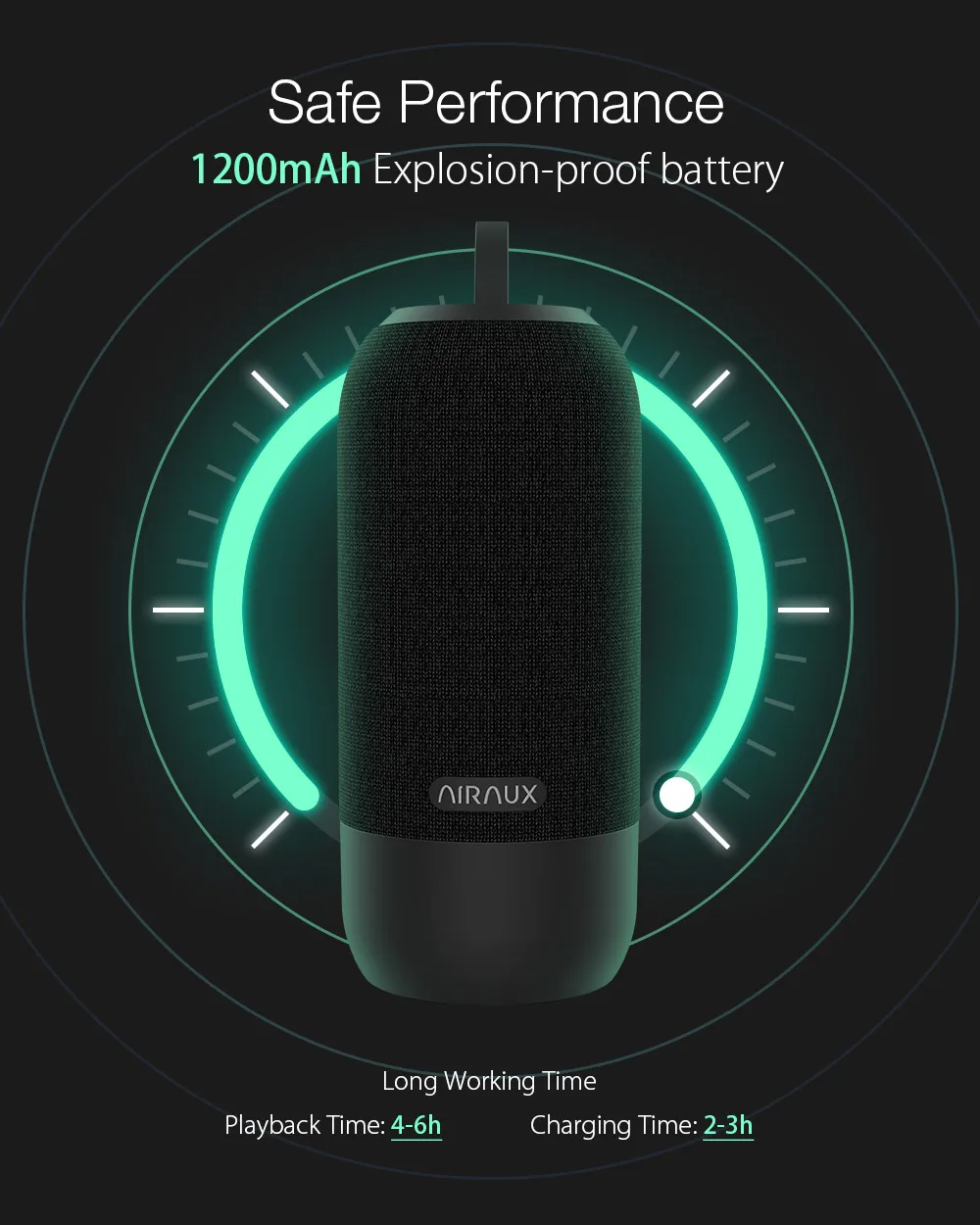 AIRAUX AA WM1bluetooth Speaker Wireless Column Loudspeakers For Phone Stereo Bass surround Waterproof Outdoor Speaker Portable