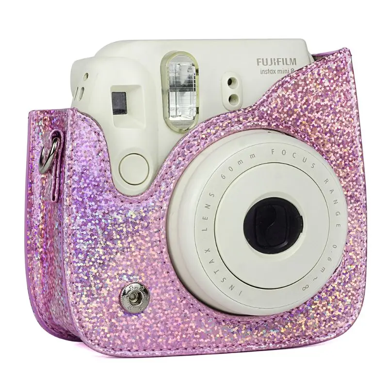 Из искусственной кожи Кристалл Bling камера сумка чехол для переноски Fujifilm Mini8/8+/9 A5YA