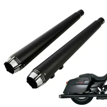 

Motorcycle Megaphone Slip-On Mufflers Dual Exhaust For Harley Touring Road Glide Road King Electra Glide 1995-2016