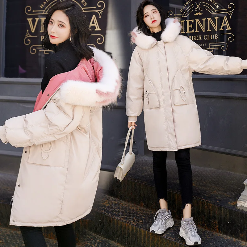 

Mid-length Elegant Cotton Coat Women's 2019 Winter New Style Fashion Elegant Trend Comfortable Padded Cotton-padded Clothes