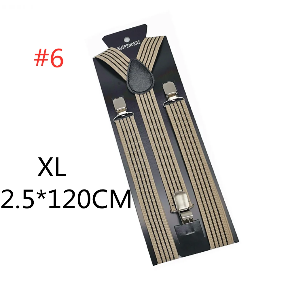 Color 6-120cm Новинка; подтяжки для мужчин, женщин, мальчиков и девочек; цвет красный, белый, Радужный; разноцветные подтяжки в полоску; подтяжки для взрослых и детей; Y-back; подтяжки - Цвет: Color 6-120cm