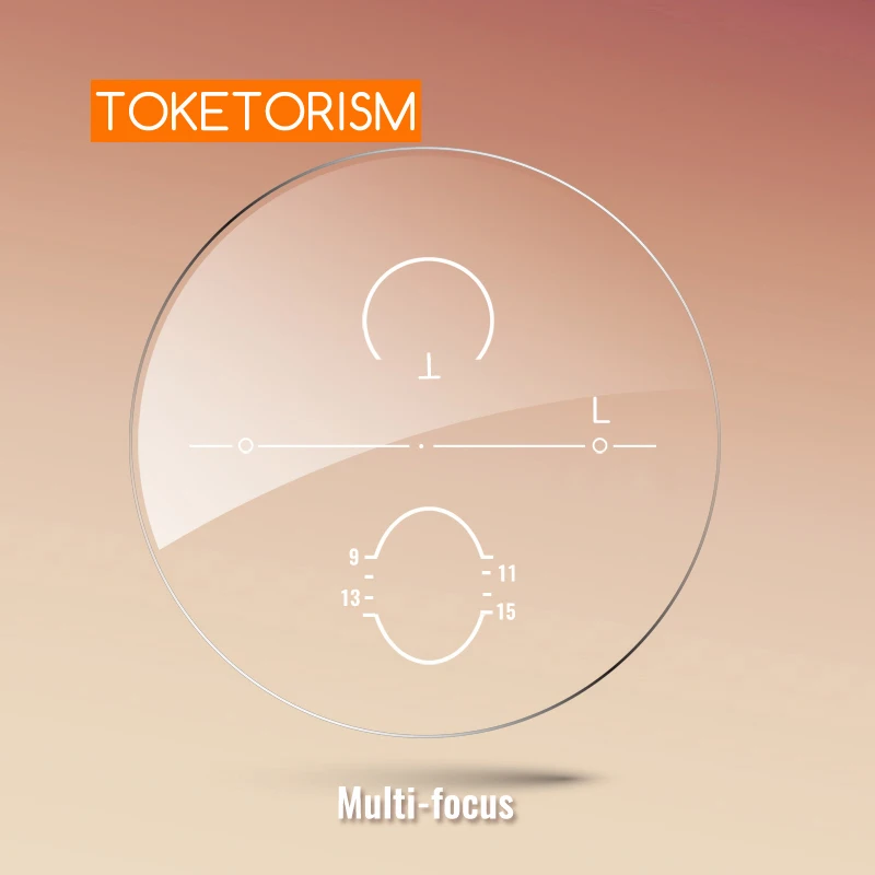 Toketorism multifocal lenses customize Photochromic anti blue light progressive prescription glasses MF156