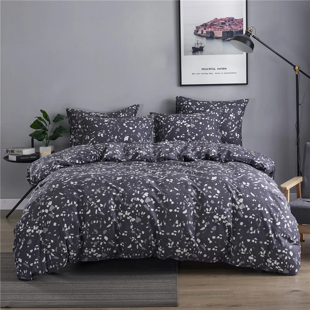 

Duvet Cover Set Textile Hot Selling Flower Three-piece Set Pure Cotton Kit Bedding Set Article US Size