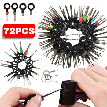 

72pcs Car Auto Plug Terminal Removal Pin Needle Retractor Pick Electrical Wire Puller Hand Tools Kit
