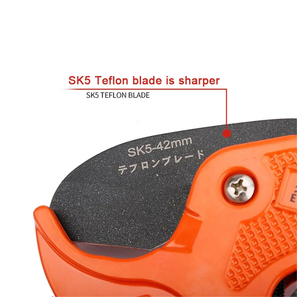 Stainless Steel Pipe Cutter Aluminum Alloy Body Ratchet Scissors Tube Cutter PVC/PU/PP/PE Hose Cutting Hand Tools