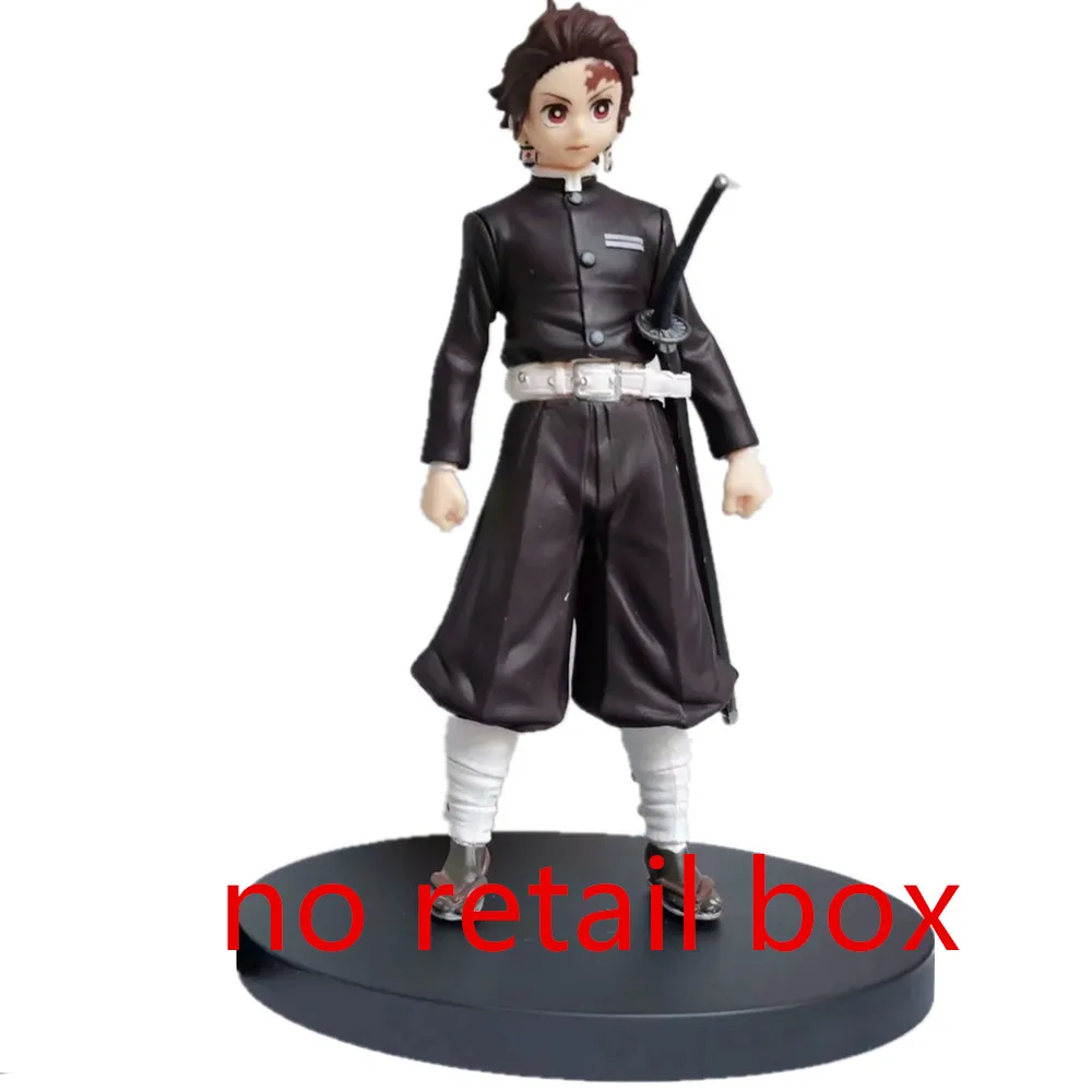 Kimetsu no Yaiba фигурка Tanjirou Tomioka Giyuu черная одежда ПВХ модель игрушки Demon Slayer фигурки аниме игрушки Brinquedos - Цвет: Красный