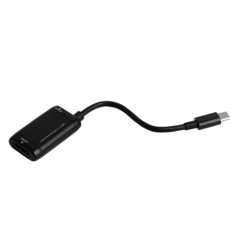 For Android Phone Tablets USB-C Type C To HDMI Adapter Cable Black Receiver Part