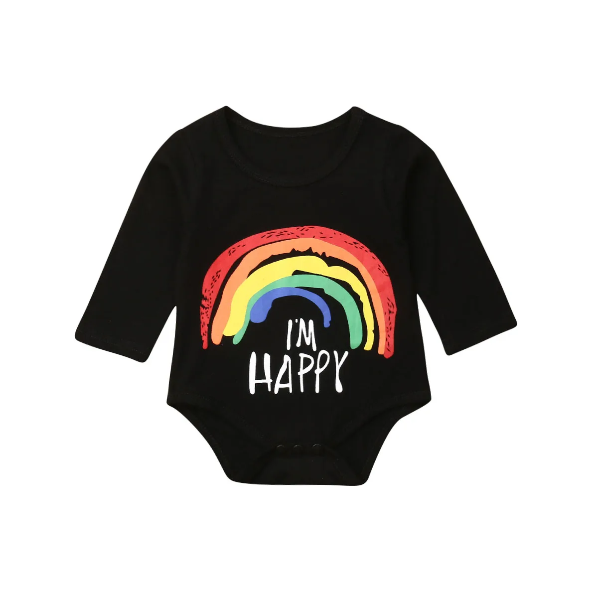 A Emmababy осенняя одежда для новорожденных девочек и мальчиков Радужный хлопковый комбинезон с длинными рукавами, комплект одежды на возраст от 0 до 18 месяцев - Цвет: A