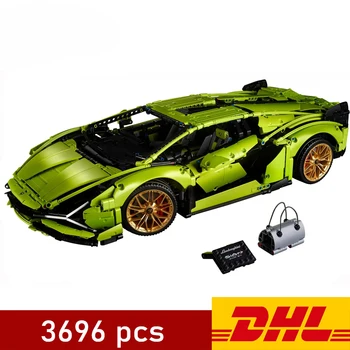 

Technic Lamborghinis RC Car SIAN FKP37 Roadster Kit Compatible With 42115 Building Blocks Bricks Toys Children Gift