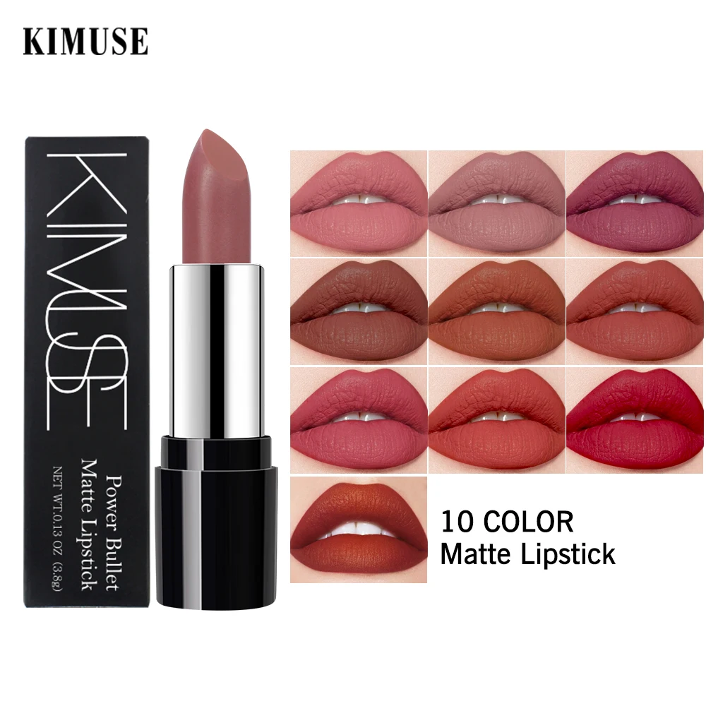 KIMUSE 10 цветов матовая фотоматовая помада для губ косметика легкая в нанесении