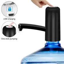 Портативный Перезаряжаемый кнопочный Электрический диспенсер водяной насос с USB и 304 трубка из нержавеющей стали для 4.5L-18.9L Barrelled