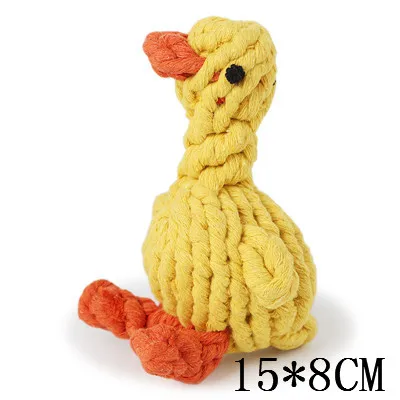 1PC Color random Игрушки для собак, устойчивые к укусам, ручная вязка, все виды милых животных, форма жевательных зубов, очистка, хлопковая веревка, ручка, узел, товары для домашних животных - Цвет: 1PC Color random