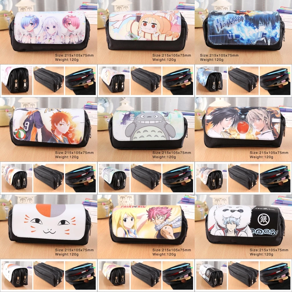 Аниме мультфильм холст студенческий Карандаш Чехол На Молнии penbag Hatsune Miku Черный Дворецкий Тоторо атака на Титанов косметичка