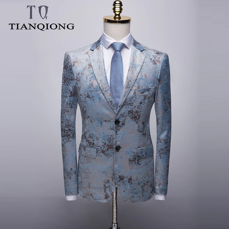 Повседневный мужской блейзер TIAN QIONG куртка 2019 приталенный белый черный с