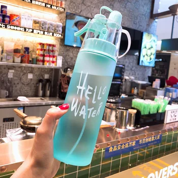 

Frosted Water Bottle Spray Safe Waterproof Bottles Creative Outdoor Personnalisable Mist Garrafa De Agua Clear Bottles AC50SP