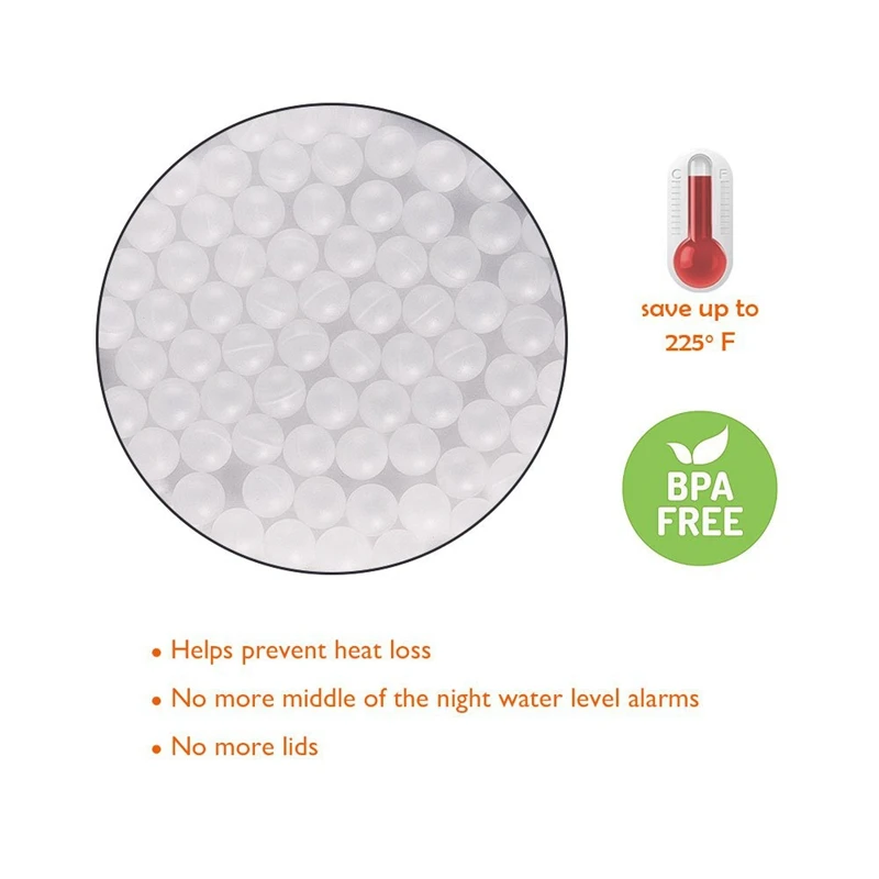 250pcs/bag Count Vacuum Soup Cooking Balls Sous Vide Water Balls Food Grade Prevent Heat Loss Reduce Splashing Kitchen Cooking