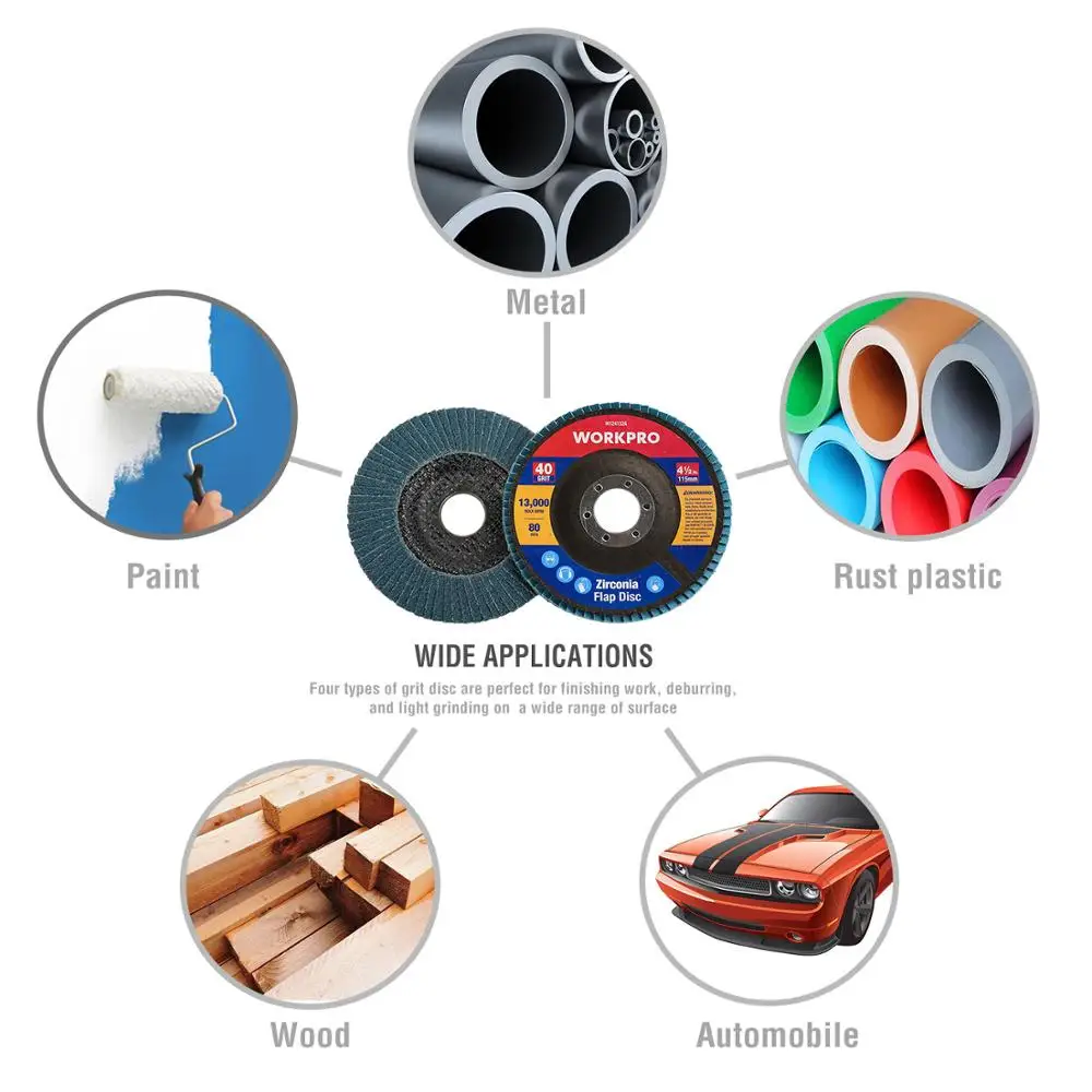 WORKPRO 20 шт шлифовальный набор дисков с заслонкой для углового шлифовального