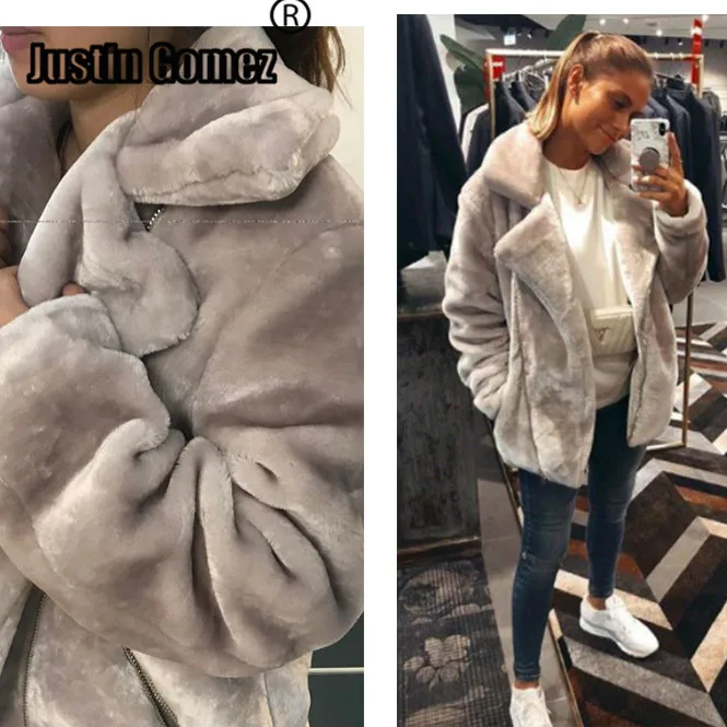 

New Brand famous Ladies Winter Fluffy soft Faux Fur coats Thickening Warm Faux Fox Fur biker fur coats