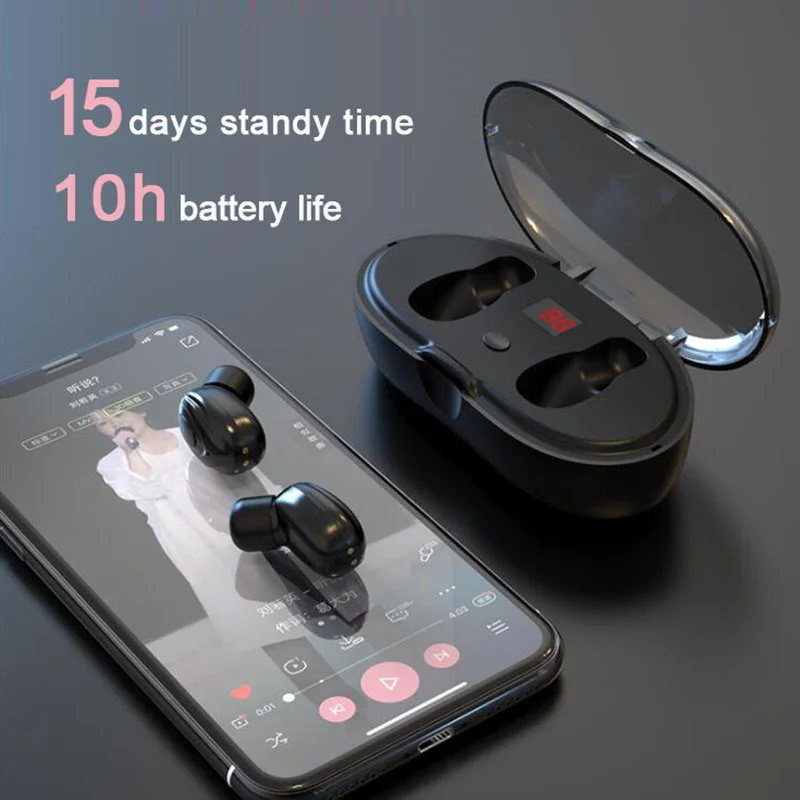 OGYA Wireless TWS 5.0 Bluetooth Stereo Earphone Wireless Earphones Headphones 3300mAh LED Smart Power Bank Phone Holder W23