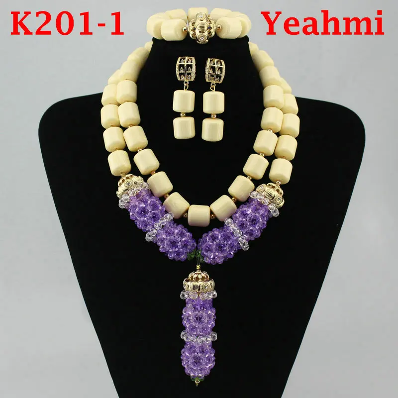 Нигерийские Свадебные африканские бусины ювелирные наборы кристальных ожерелий