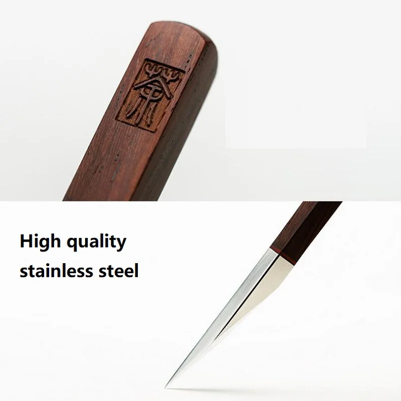 Handmade rhombic stainless steel Awl Pu'er tea knife Business gifts