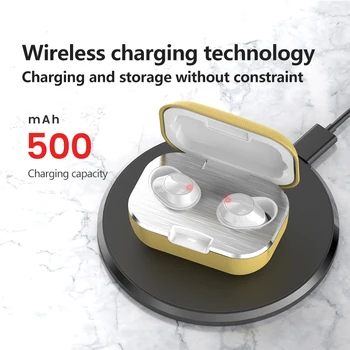 

Support Wireless Charging TWS Bluetooth headset 5.0 Earbuds Stereo Sound True Wireless Bluetooth Earphone Portable Charging Case