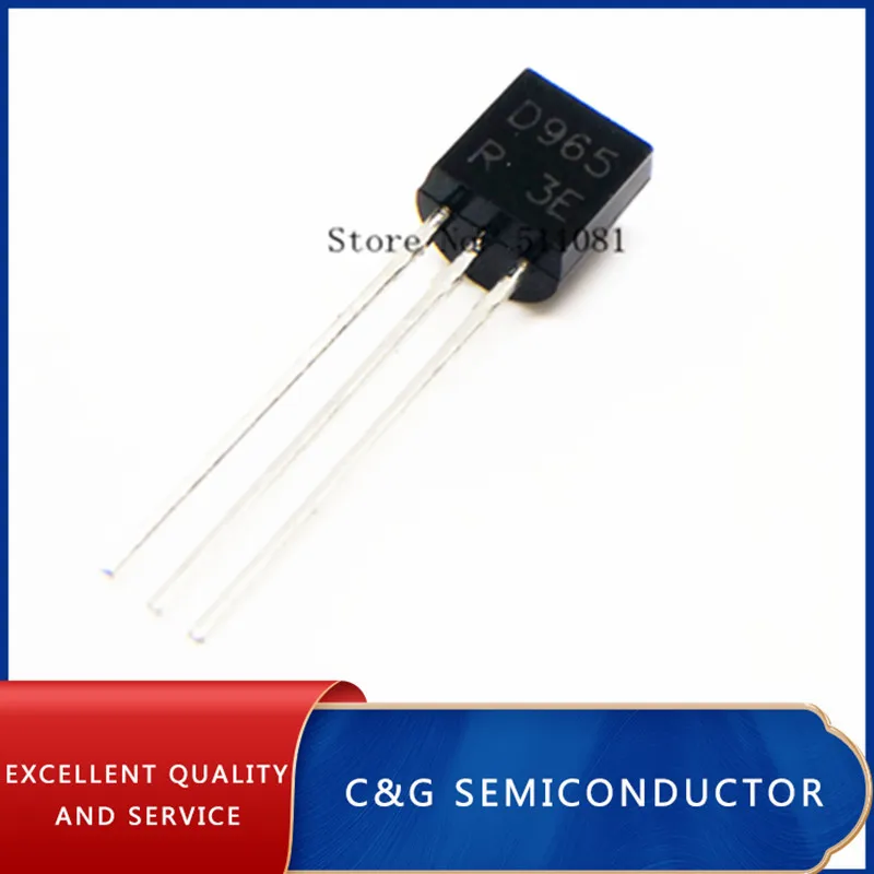100 шт. 2SD965-R 2SD965 D965 D965R 5A/20V/1W транзистор TO-92 | Электронные компоненты и