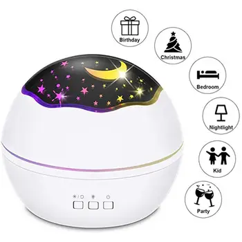 

Modern Button Type Ball Star Light Night Light Romantic Rotating Projection Lamp Usb Baby Sleeping Light Bedroom
