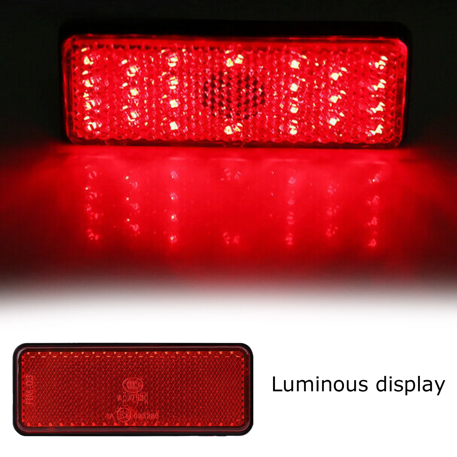 Fanale Posteriore A LED Qiilu Per Moto, Luce Freno E Indicatore Di Direzione Doppio Ovale, Con Supporto Targa In Metallo, Universale 12V, Resistente E Ad Alta Luminosità - 3