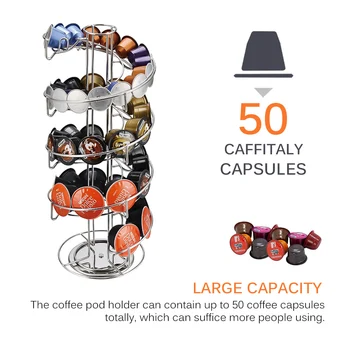 

Capsule Holder For DOLCE GUSTO/K-Cups Stainless Steel Coffee Pod Holder Creative Cactus Dispenser Coffee Dispensing Tower