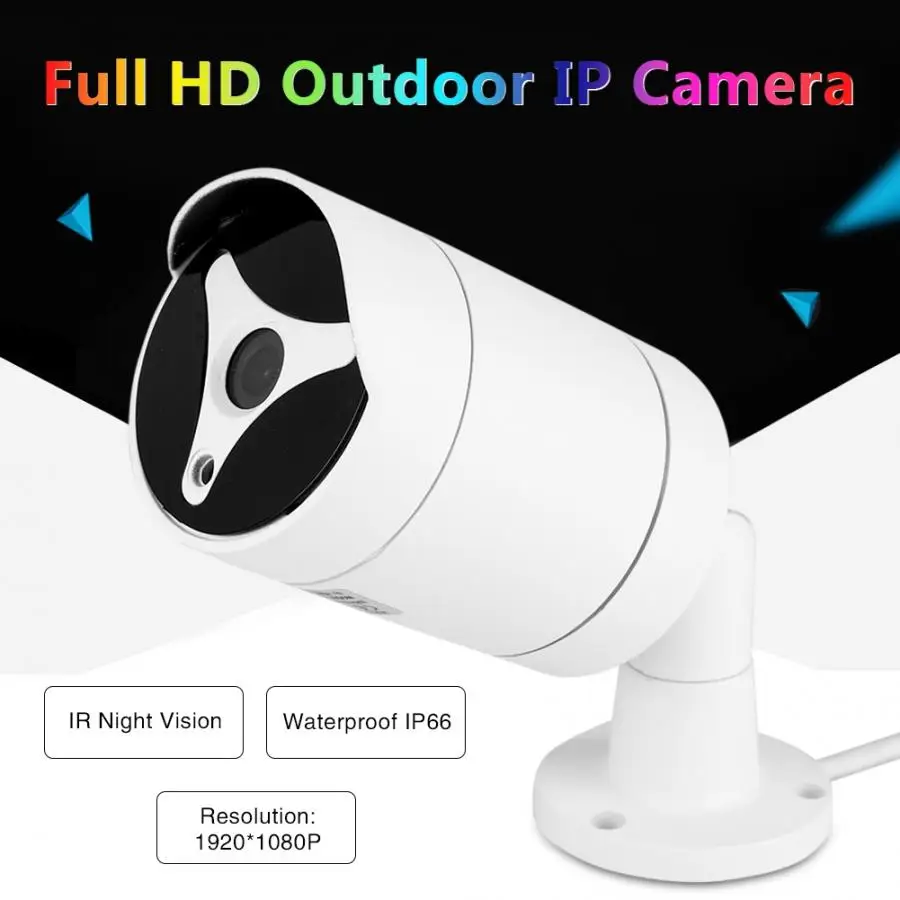 Ip-камера HD ip-камера IP66 Водонепроницаемая цилиндрическая ИК камера ночного