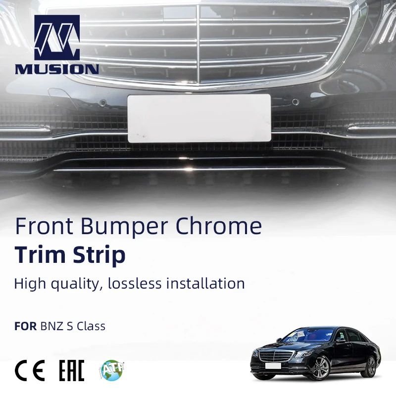 MAYBACH Style Front Bumper Full Insert Set & Rear Bumper Lip Trim Mercedes W222 
