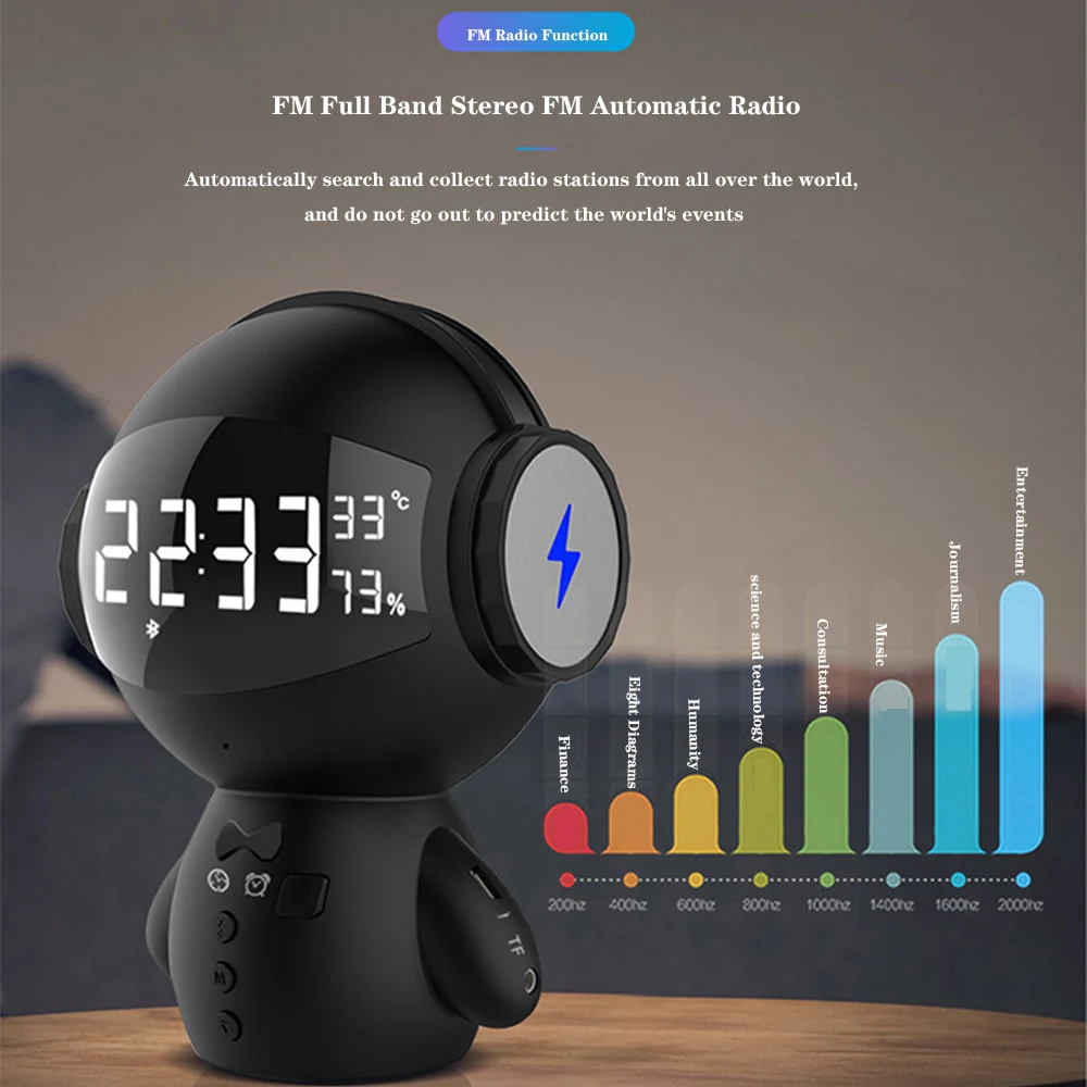

Cute Intelligent Robot Bluetooth Speaker M10 Mini Smart-Robot Super Bass Portable Bluetooth Speakers For Power Bank Music Gift