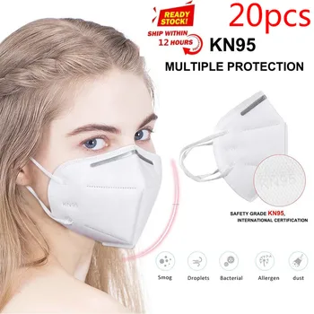 

20pcs kn95 Dustproof Anti-fog And Breathable Face Masks 95% Filtration Mouth Masks 4-Layer Mouth Muffle masks