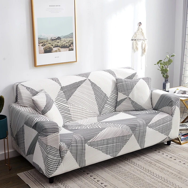 Fundas elásticas geométricas para sofá, cubierta de esquina seccional del sofá moderna para sala de estar, Protector para silla