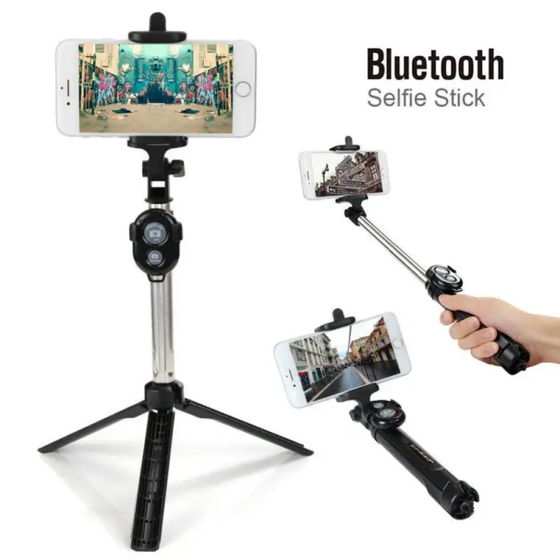 

Universal Mobile Phone Bluetooth Selfie Stick Tripod Monopod With Camera Button For Huawei Xiaomi Smartphones Selfie Sticks